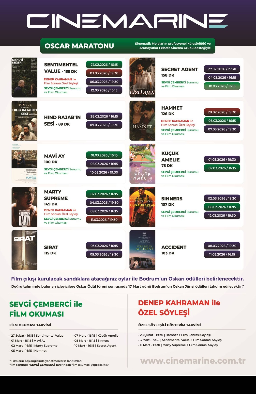 Cinemarine Oscar Maratonu